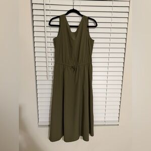 Calvin Klein Olive Green Midi Dress